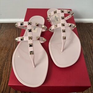 Valentino Pink Studded Women's Sandals